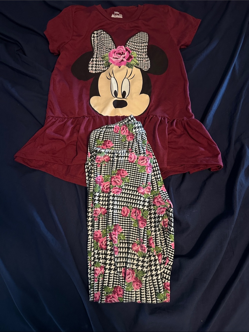 Minnie Mouse Girls' Burgundy Tunic outfit